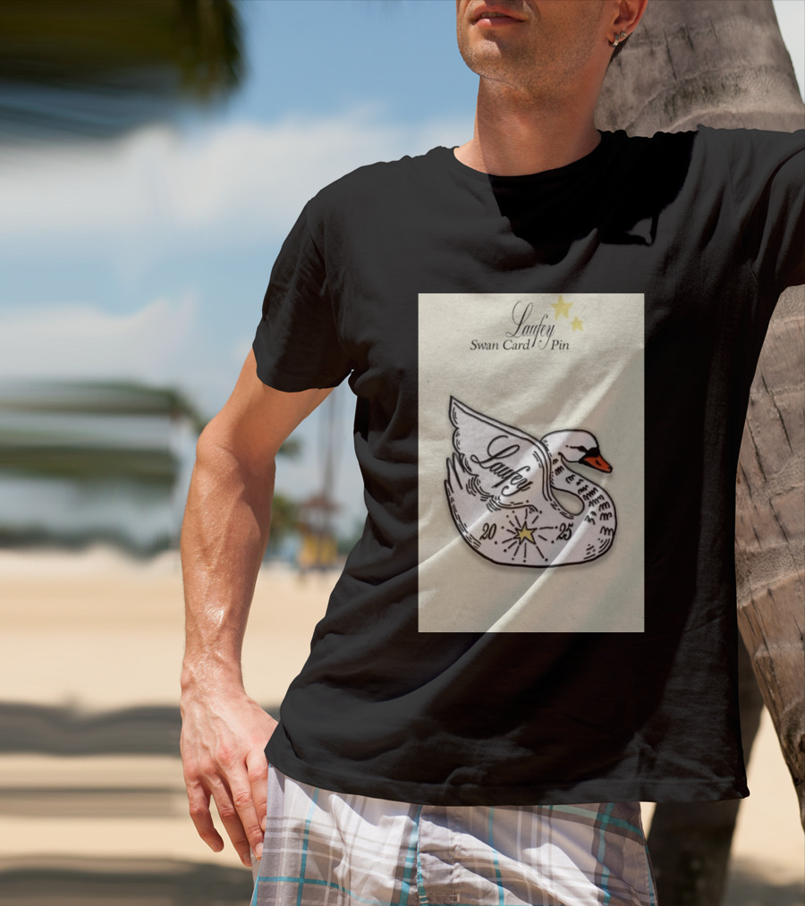 Laufey Swan Card Pin 2025 Stars Event T-Shirt
