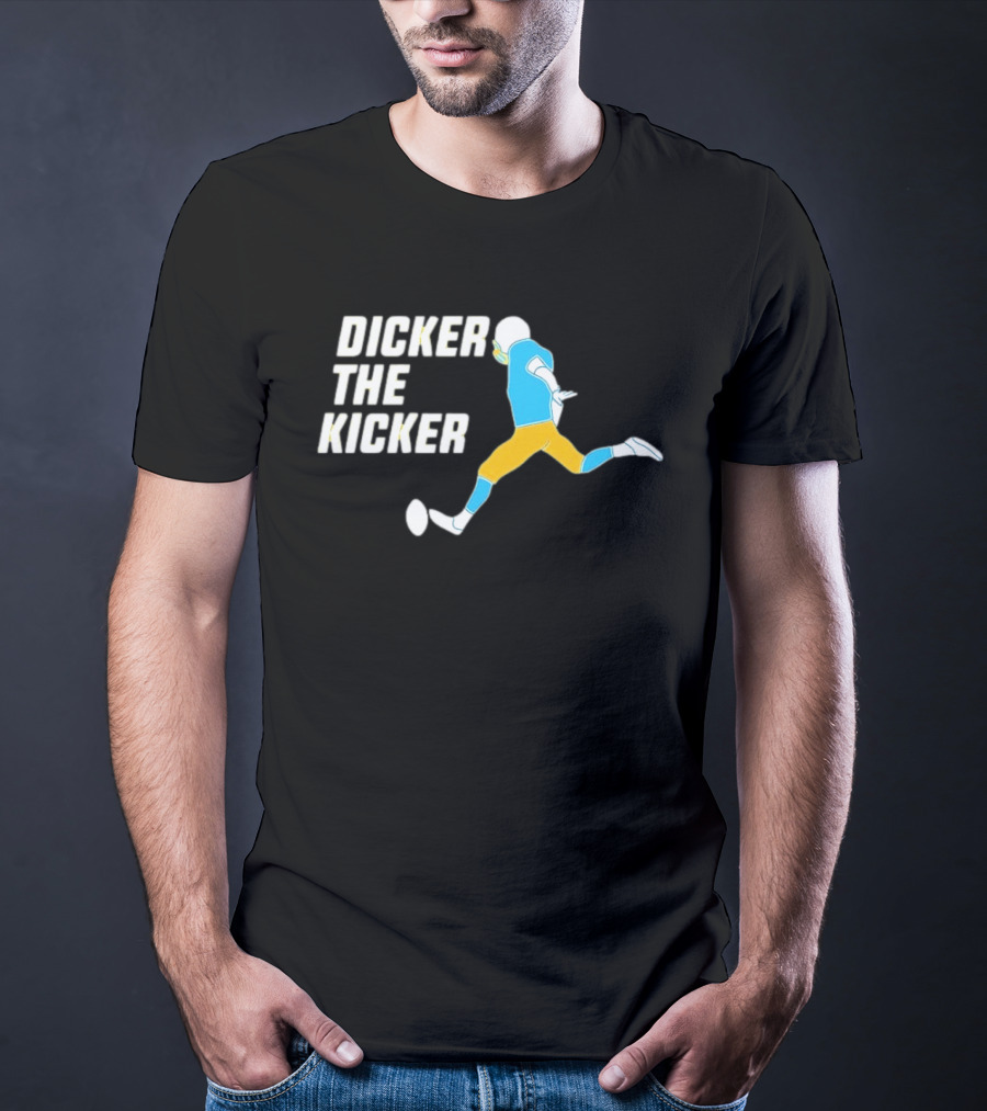 Dicker The Kicker Los Angeles Chargers Football Pose T-Shirt