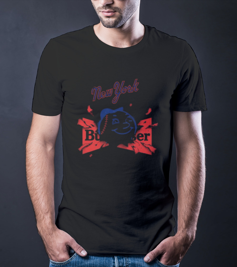 New York Mets Mr Met Budweiser Kings Of Baseball T-Shirt