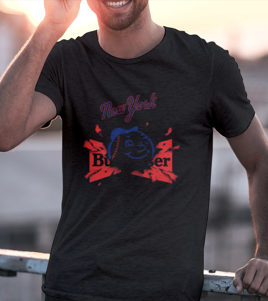 New York Mets Mr Met Budweiser Kings Of Baseball T-Shirt