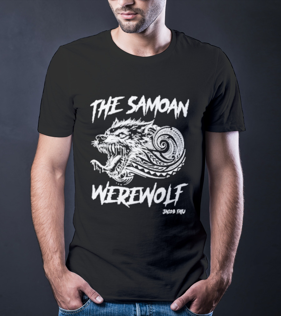 The Samoan Werewolf Jacob Fatu Fierce Tribal Wolf Head T-Shirt
