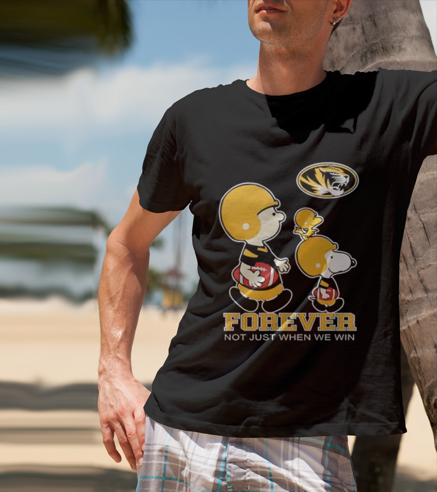 Peanuts Characters Football Mizzou Spirit Forever Not Just When We Win T-Shirt