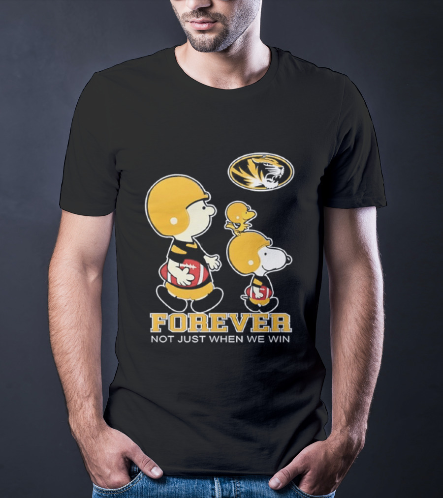 Peanuts Characters Football Mizzou Spirit Forever Not Just When We Win T-Shirt