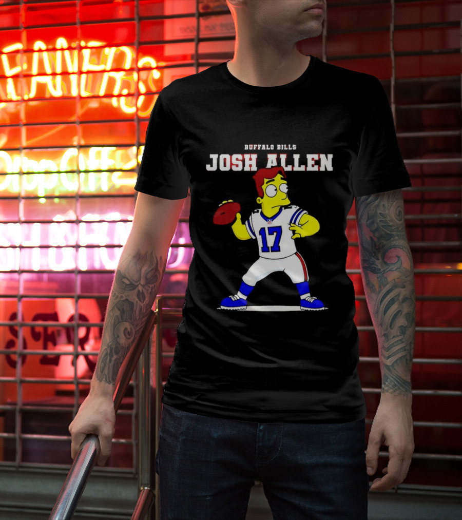 Simpson Springfield Josh Allen Buffalo Bills Football 17 T-Shirt