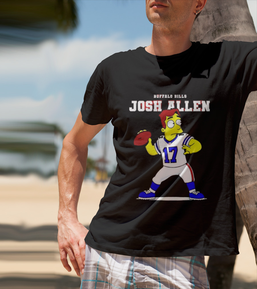 Simpson Springfield Josh Allen Buffalo Bills Football 17 T-Shirt
