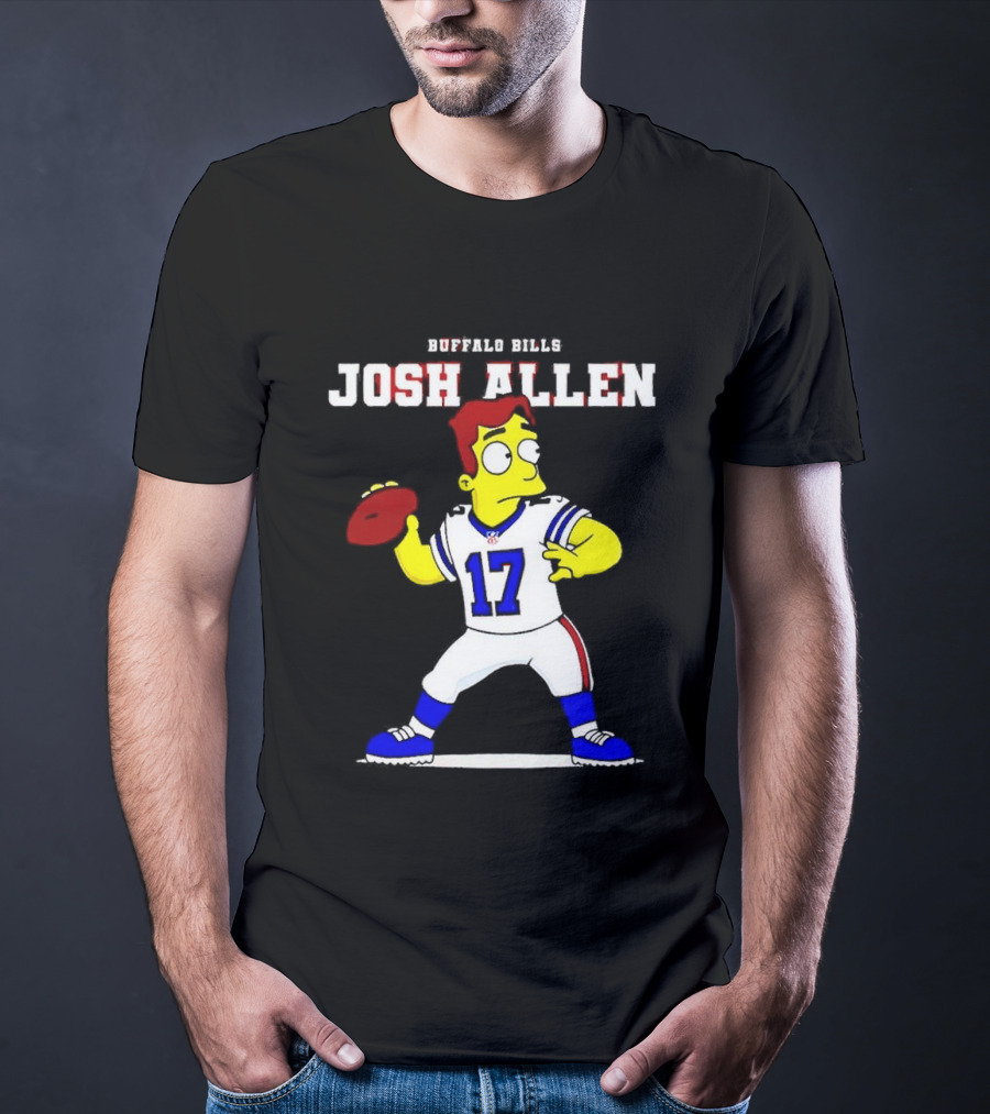 Simpson Springfield Josh Allen Buffalo Bills Football 17 T-Shirt