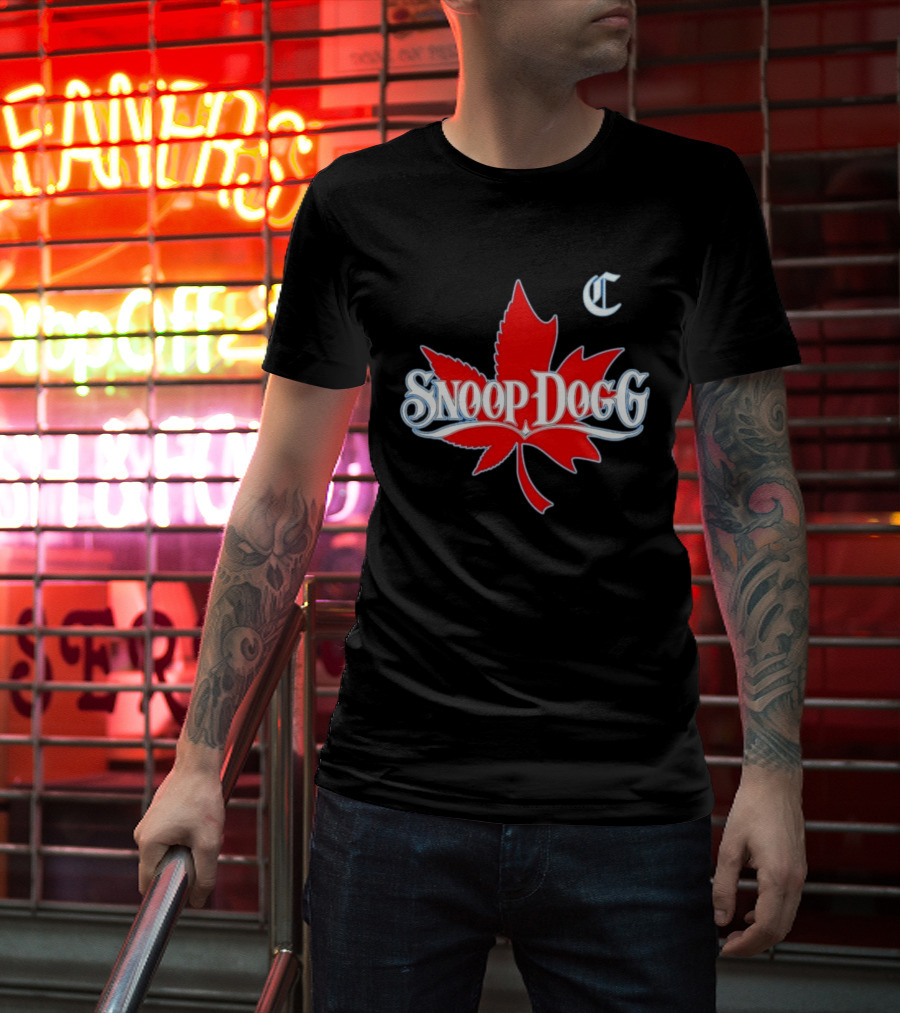 Snoop Dogg 2024 Cali To Canada Tour Schedule Date List Red Maple Leaf T-Shirt