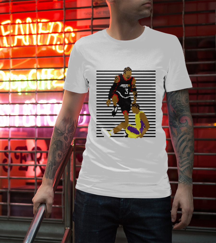 16 Bit Allen Iverson Steps Over Tyronn Lue Basketball Iconic Moment NBA Fans T-Shirt