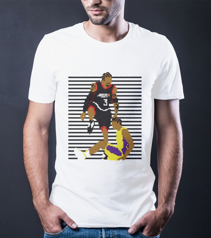 16 Bit Allen Iverson Steps Over Tyronn Lue Basketball Iconic Moment NBA Fans T-Shirt