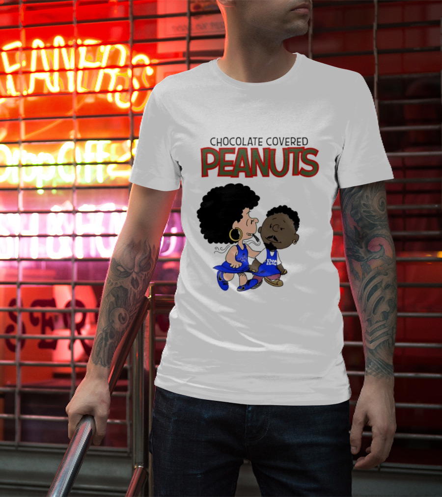 Chocolate Covered Peanuts Characters In Knicks Jerseys T-Shirt