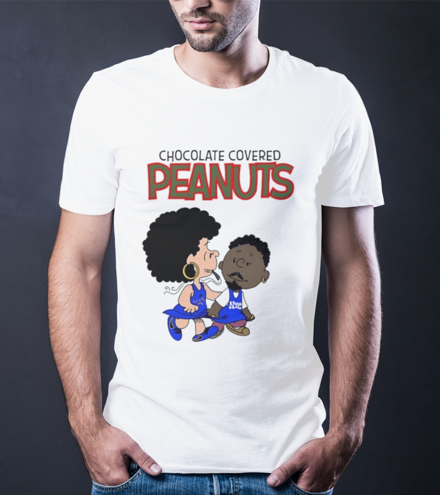 Chocolate Covered Peanuts Characters In Knicks Jerseys T-Shirt