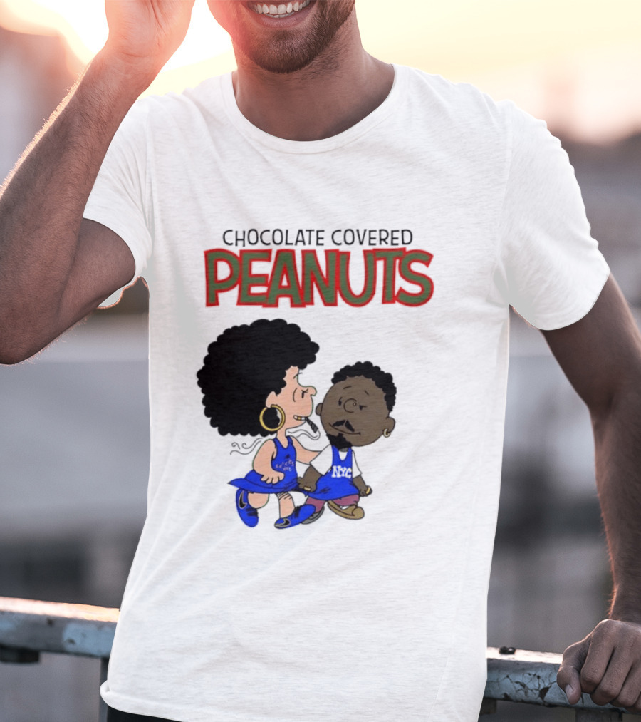 Chocolate Covered Peanuts Characters In Knicks Jerseys T-Shirt