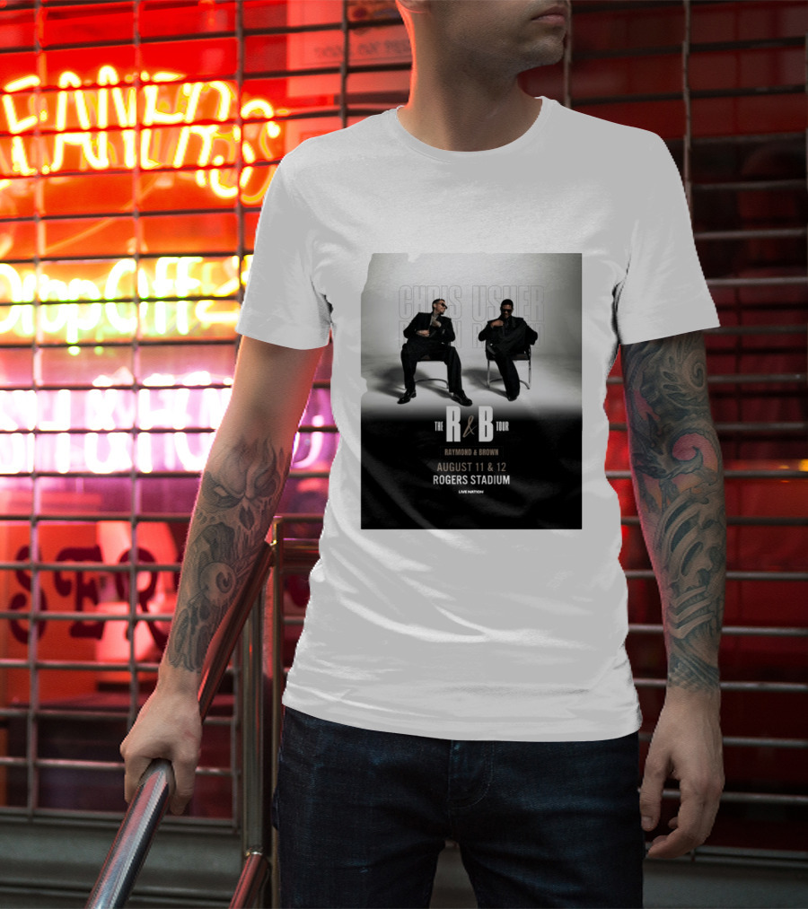 The R&B Tour Chris Usher Raymond Brown August 11 12 Rogers Stadium Live Nation T-Shirt
