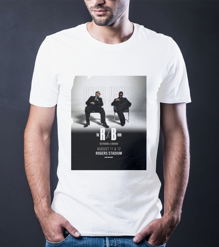 The R&B Tour Chris Usher Raymond Brown August 11 12 Rogers Stadium Live Nation T-Shirt