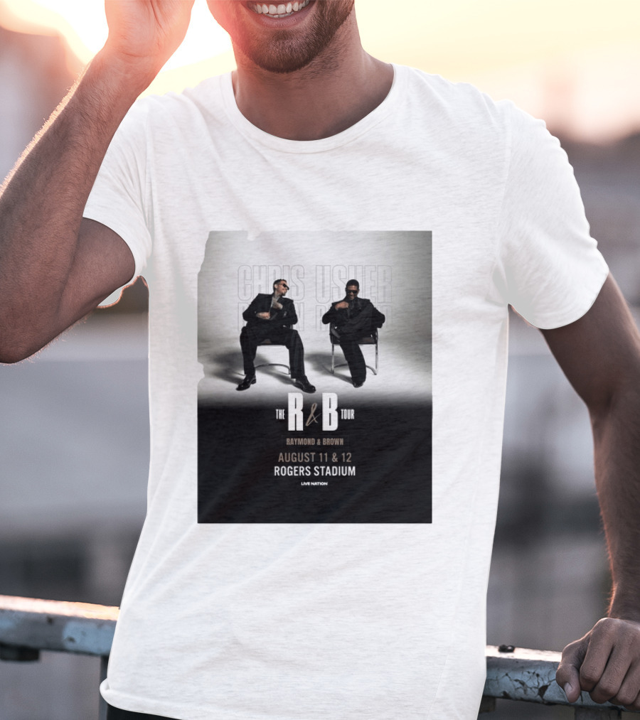 The R&B Tour Chris Usher Raymond Brown August 11 12 Rogers Stadium Live Nation T-Shirt