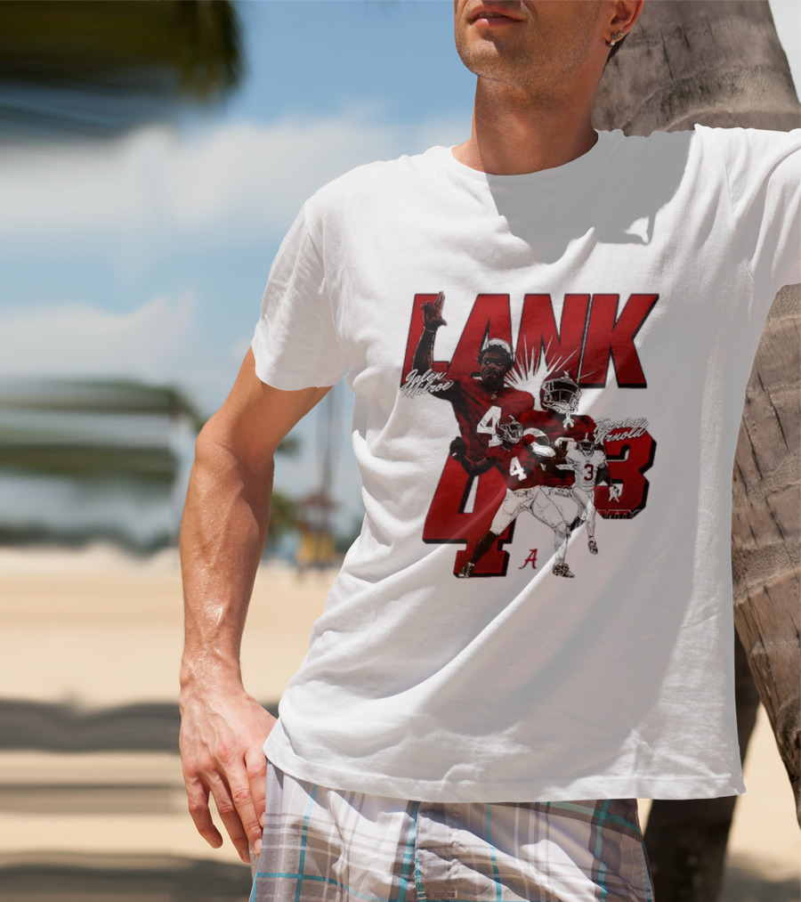 Alabama Crimson Tide Jalen Milroe Terrion Arnold Lank 4th 3 Football Caricature T-Shirt