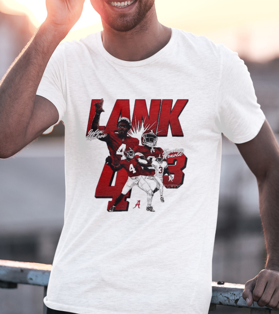 Alabama Crimson Tide Jalen Milroe Terrion Arnold Lank 4th 3 Football Caricature T-Shirt