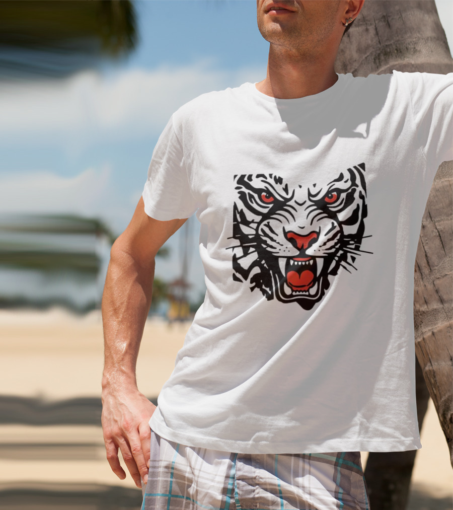 Clemson Tigers Head Clemson University Fierce Tiger Face T-Shirt