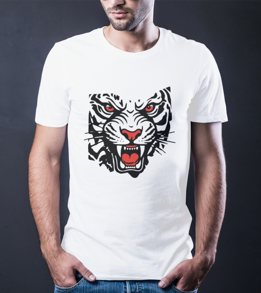 Clemson Tigers Head Clemson University Fierce Tiger Face T-Shirt