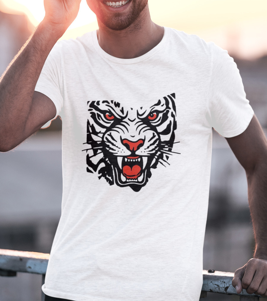 Clemson Tigers Head Clemson University Fierce Tiger Face T-Shirt