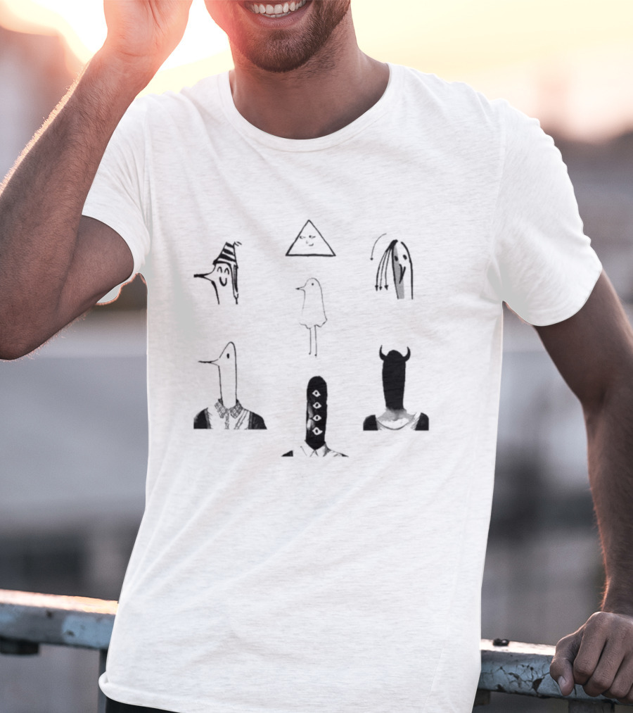 Oyasumi Punpun All Forms Minimalist Characters Collection T-Shirt