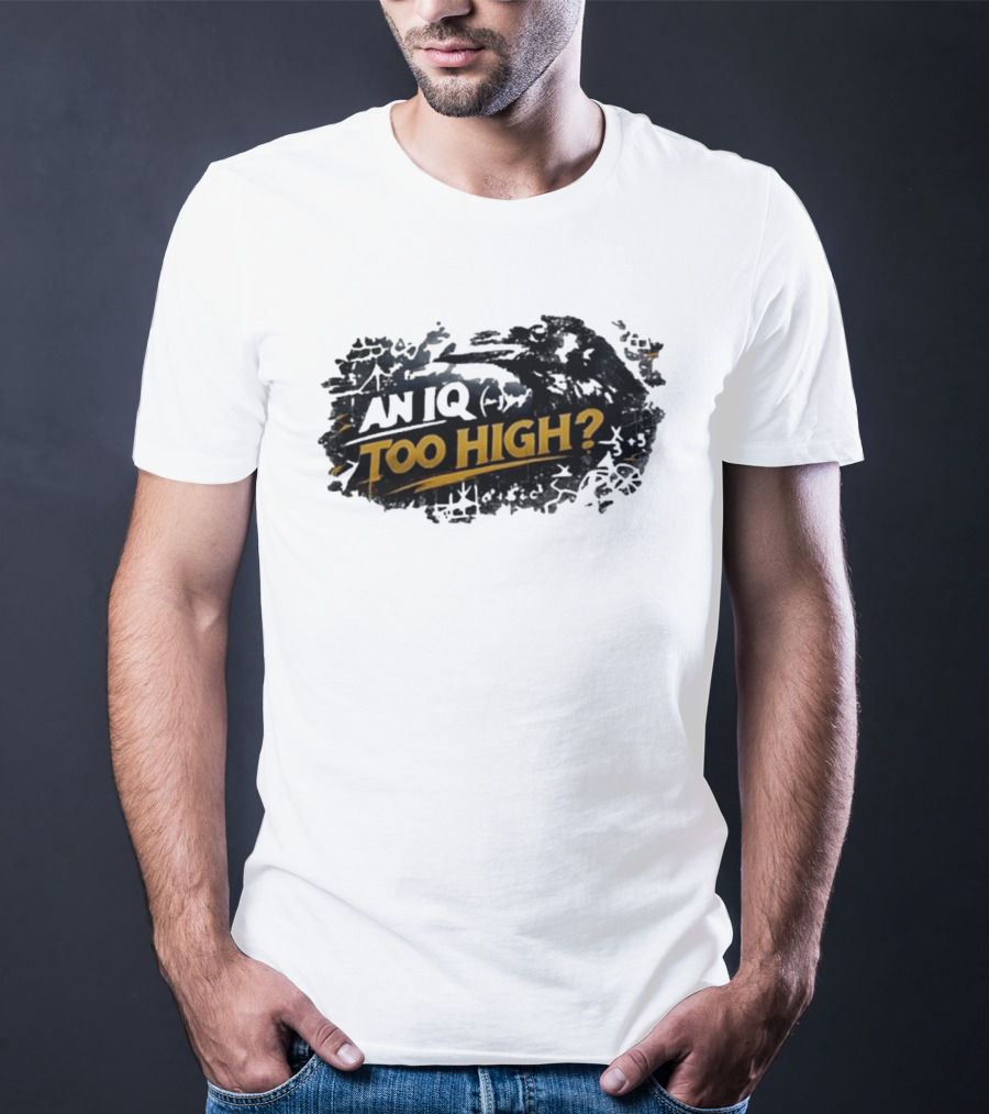 An Iq Too High? Retro Distressed T-Shirt