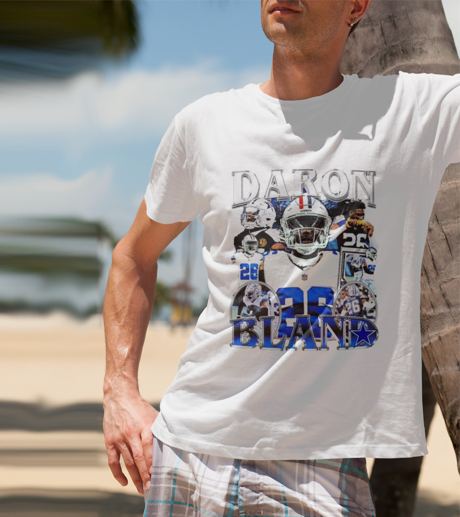 Daron Bland Dallas Cowboys 26 NFL Star Player Collage T-Shirt