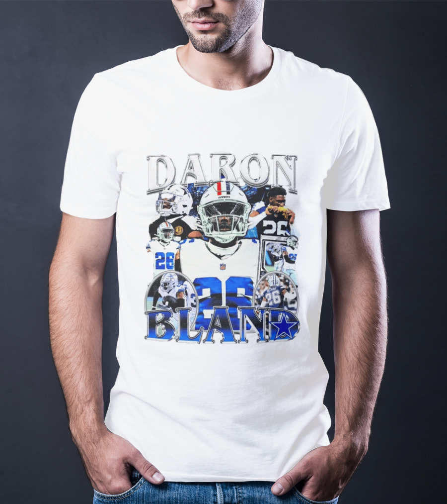 Daron Bland Dallas Cowboys 26 NFL Star Player Collage T-Shirt