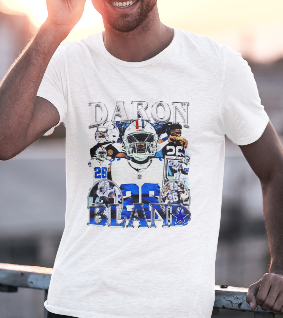 Daron Bland Dallas Cowboys 26 NFL Star Player Collage T-Shirt
