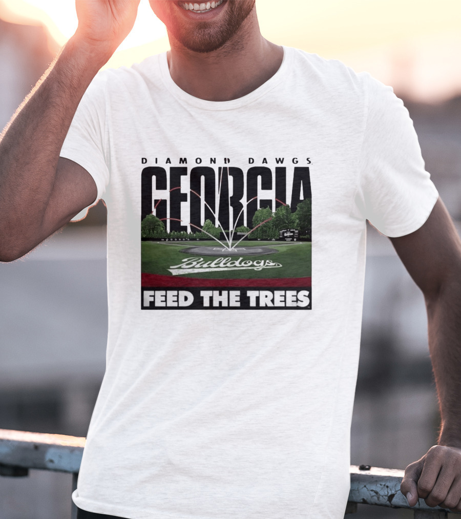 Diamond Dawgs Georgia Bulldogs Baseball Feed The Trees T-Shirt