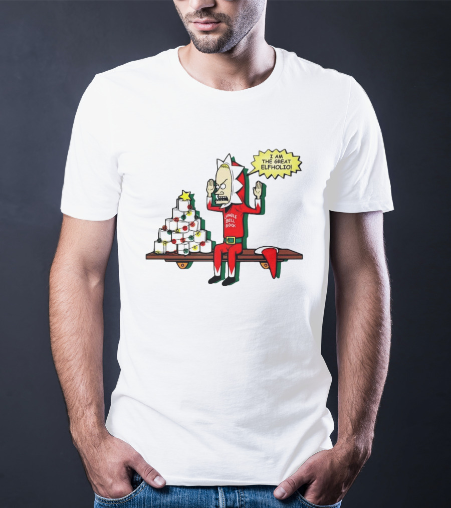 Beavis Jingle Bell Rock I Am The Great Elfholio Christmas T-Shirt