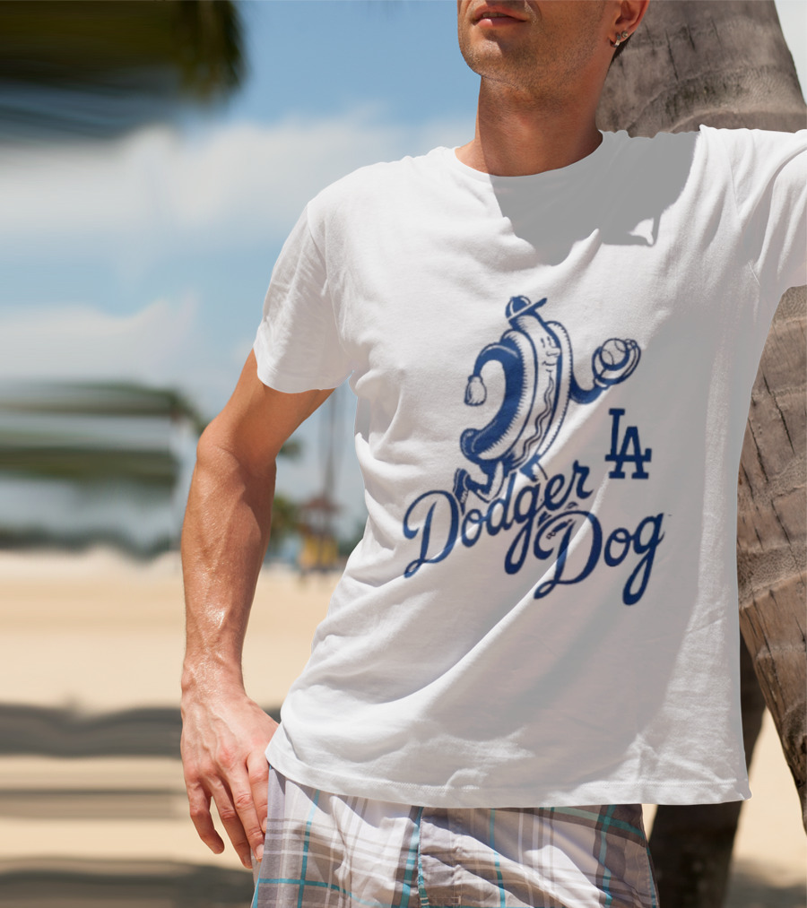 Dodger Dog LA Dodgers Hot Dog Baseball T-Shirt