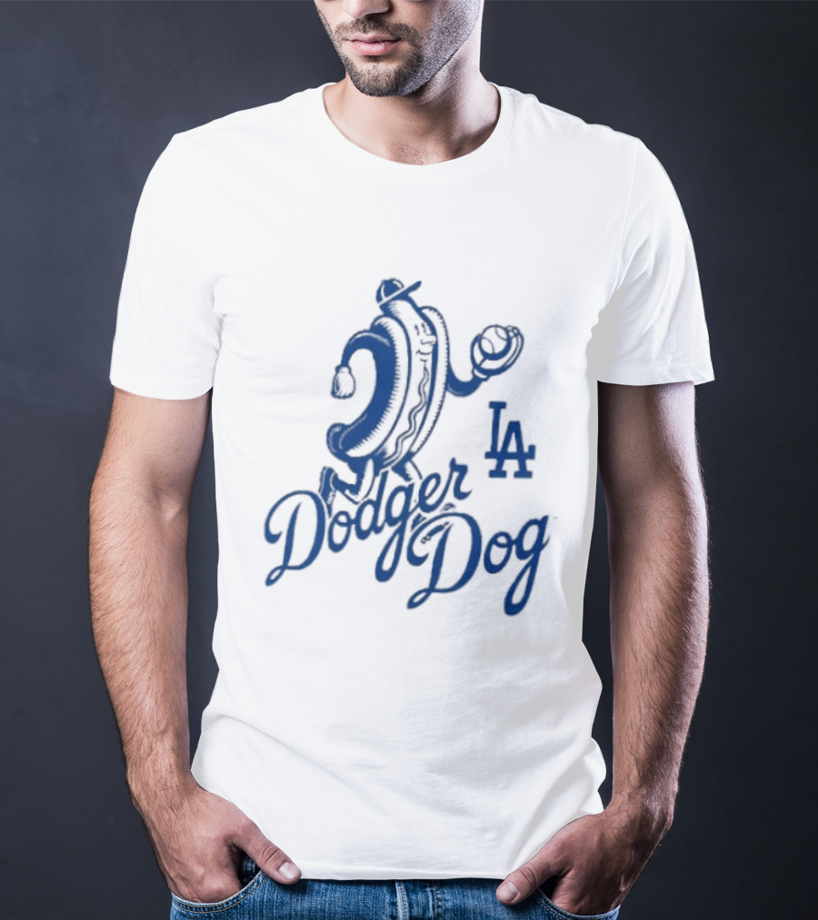 Dodger Dog LA Dodgers Hot Dog Baseball T-Shirt
