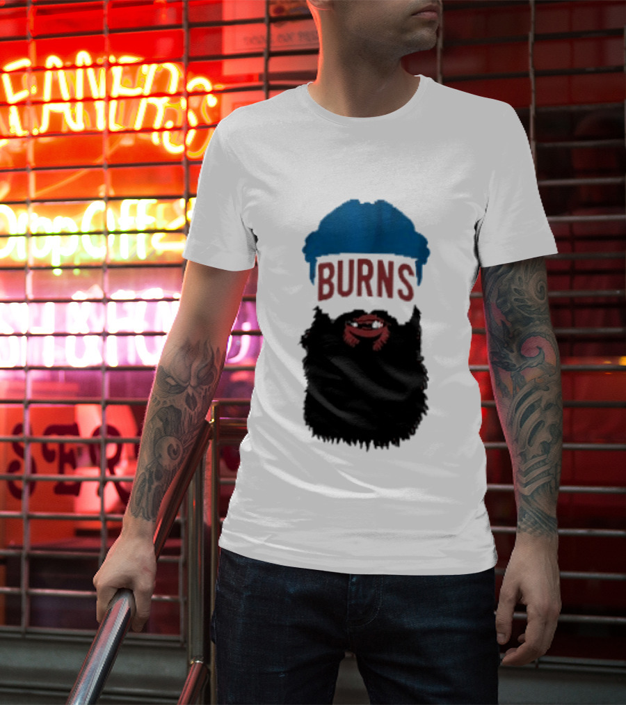 Brent Burns Beard Blue And Red Text Colorado Hockey Fan T-Shirt