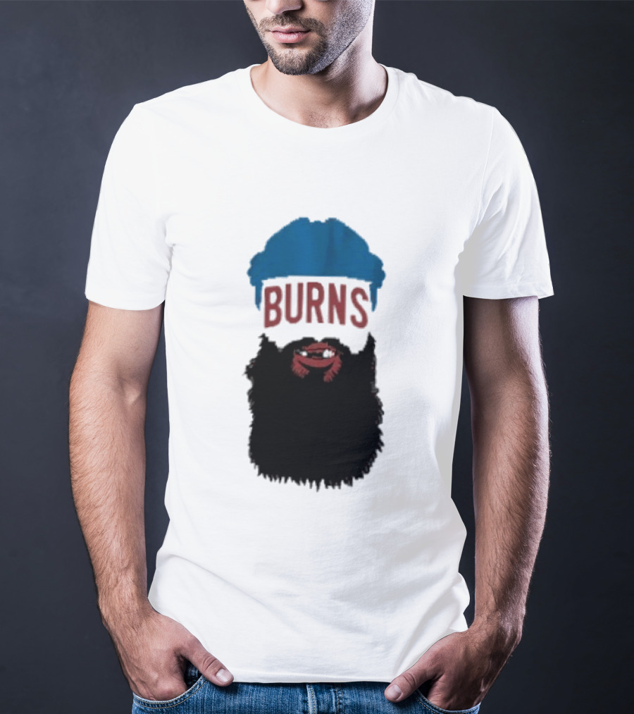 Brent Burns Beard Blue And Red Text Colorado Hockey Fan T-Shirt