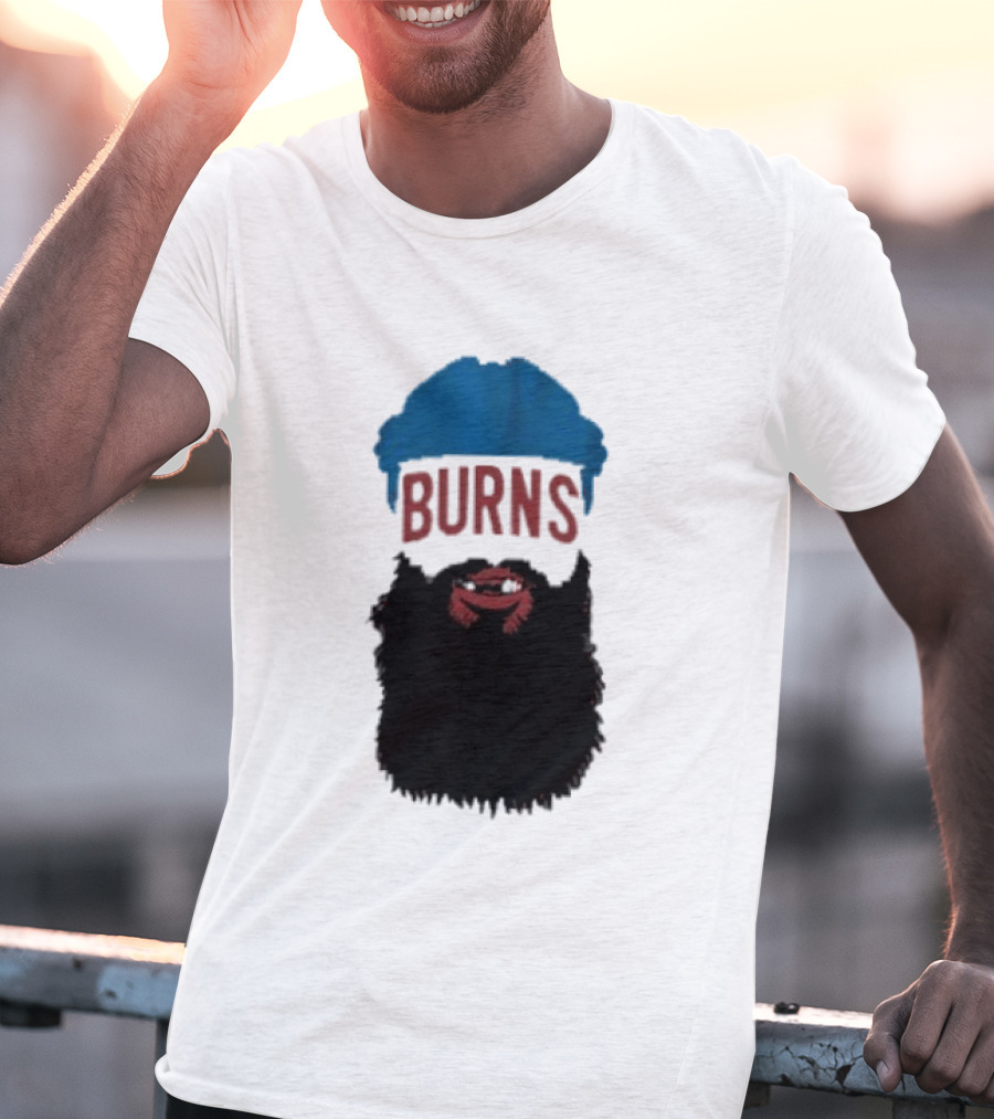 Brent Burns Beard Blue And Red Text Colorado Hockey Fan T-Shirt
