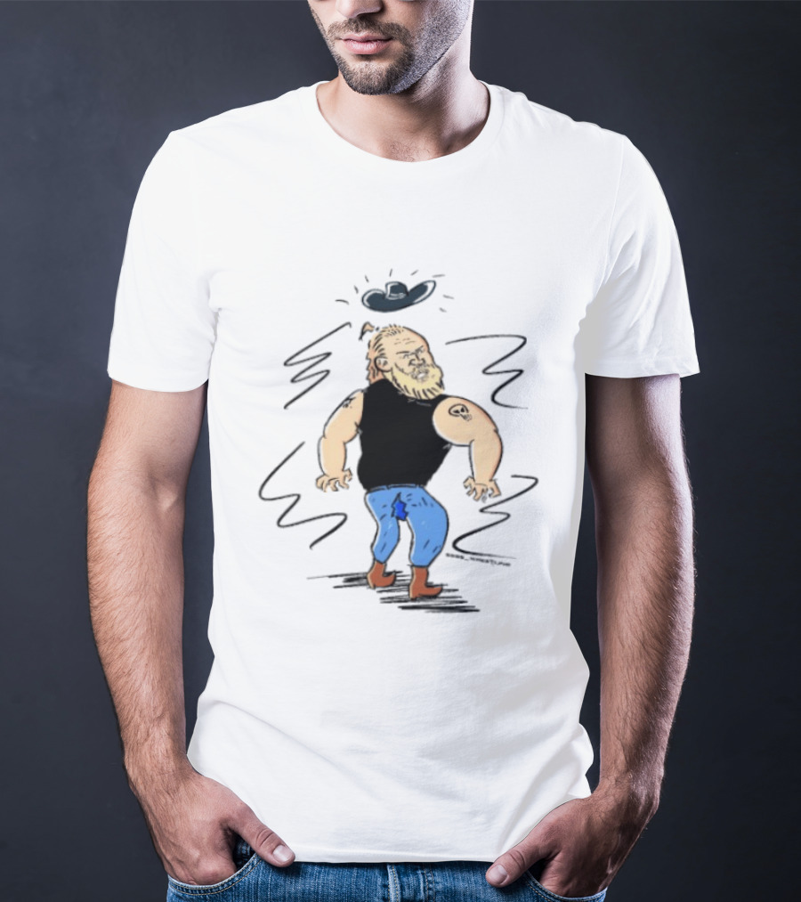 Brock Lesnar WWE Smackdown Cowboy Cartoon T-Shirt
