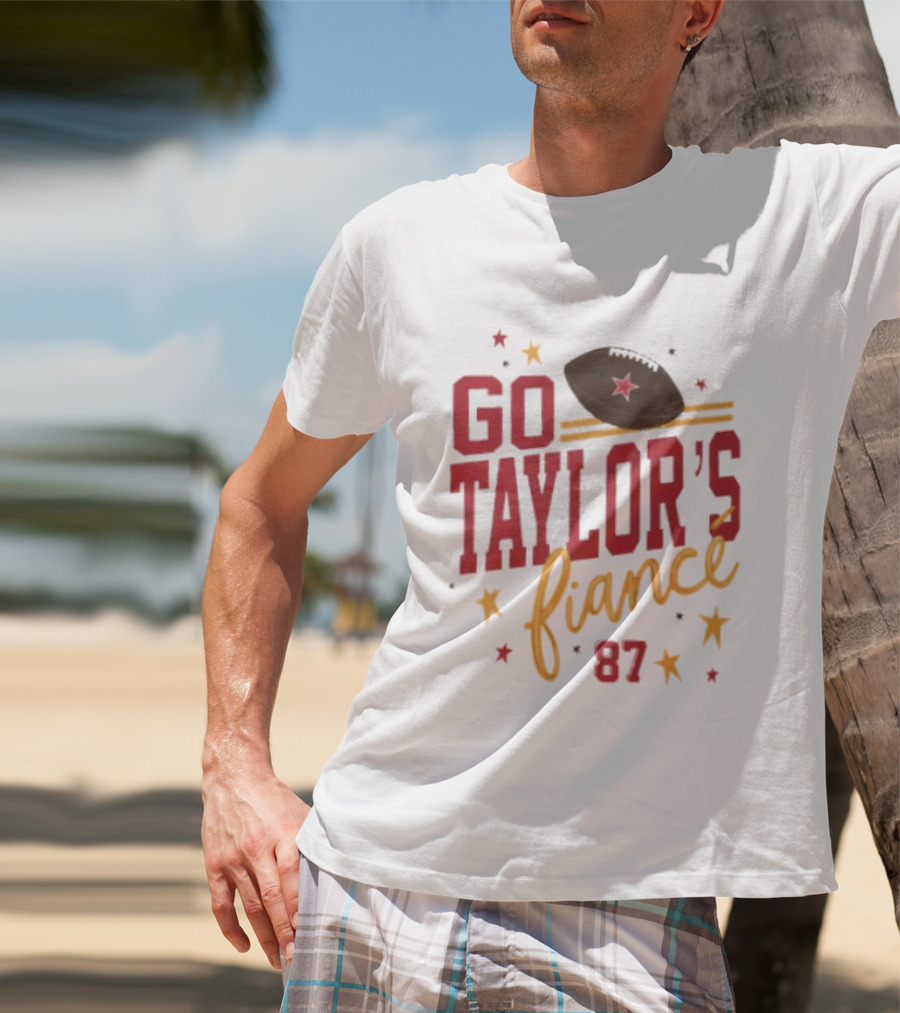 Go Taylor's Fiancé 87 Football Stars And Stripes T-Shirt