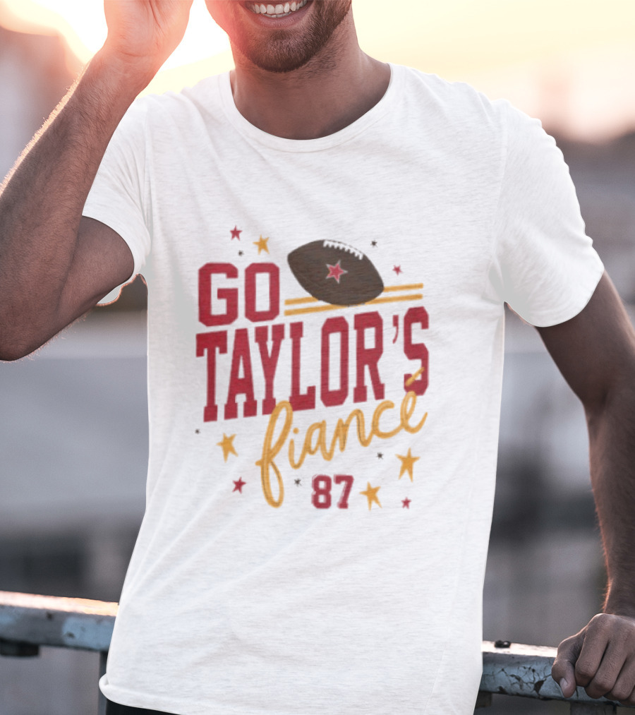 Go Taylor's Fiancé 87 Football Stars And Stripes T-Shirt