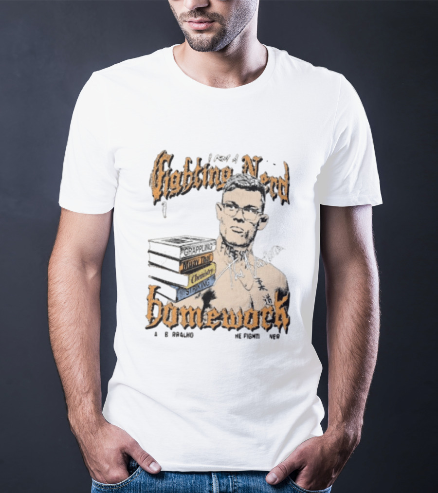 Caio Borralho Fighting Nerd Grappling Muay Thai Chemistry Homework Natural MMA T-Shirt