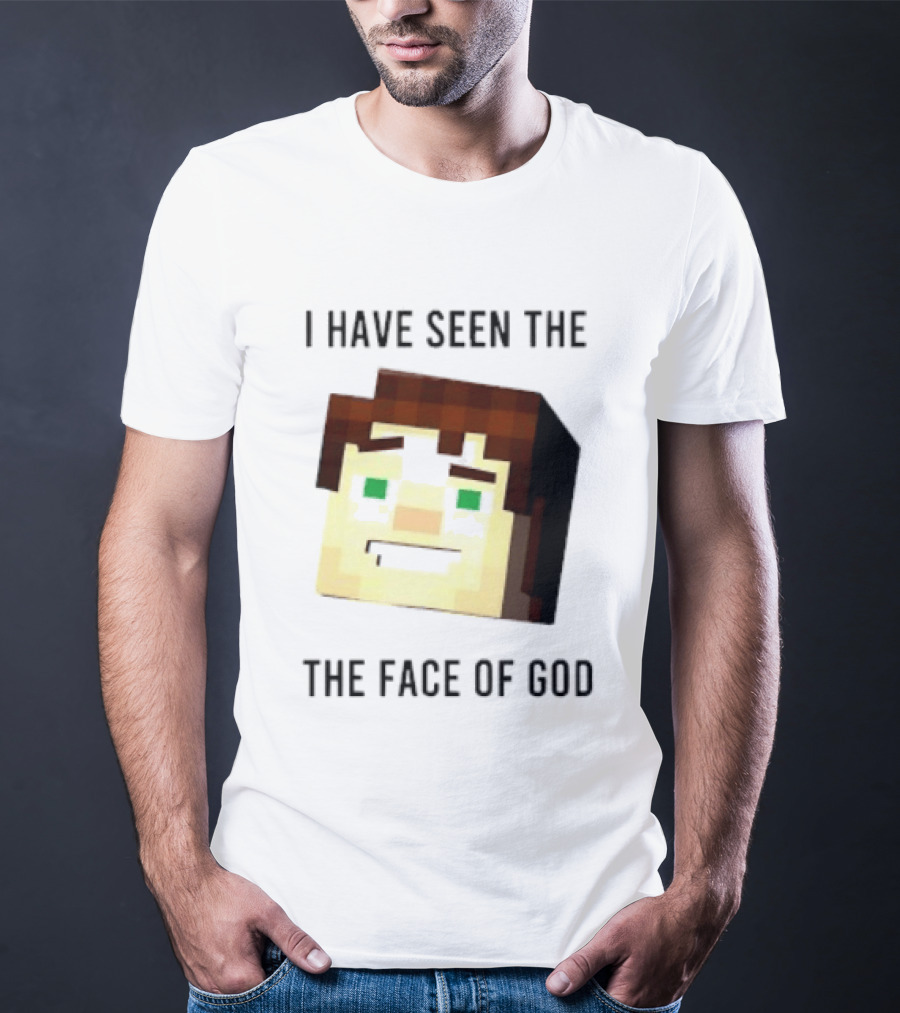 I Have Seen The Face Of God Minecraft Style Pixel T-Shirt