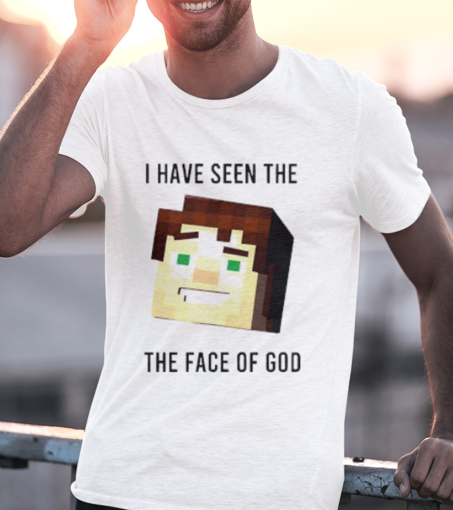 I Have Seen The Face Of God Minecraft Style Pixel T-Shirt