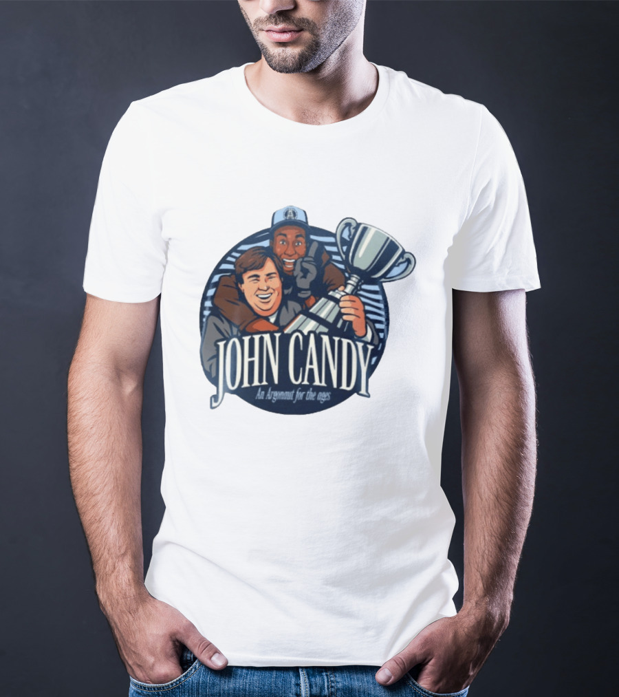 John Candy CFL Argonaut Icon Holding Trophy T-Shirt