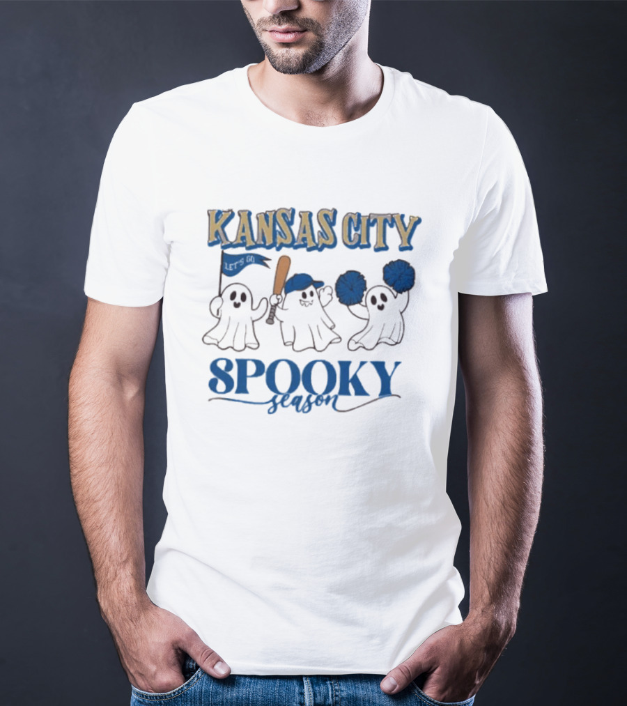 Kansas City Royals Spooky Season Ghosts Baseball Halloween T-Shirt