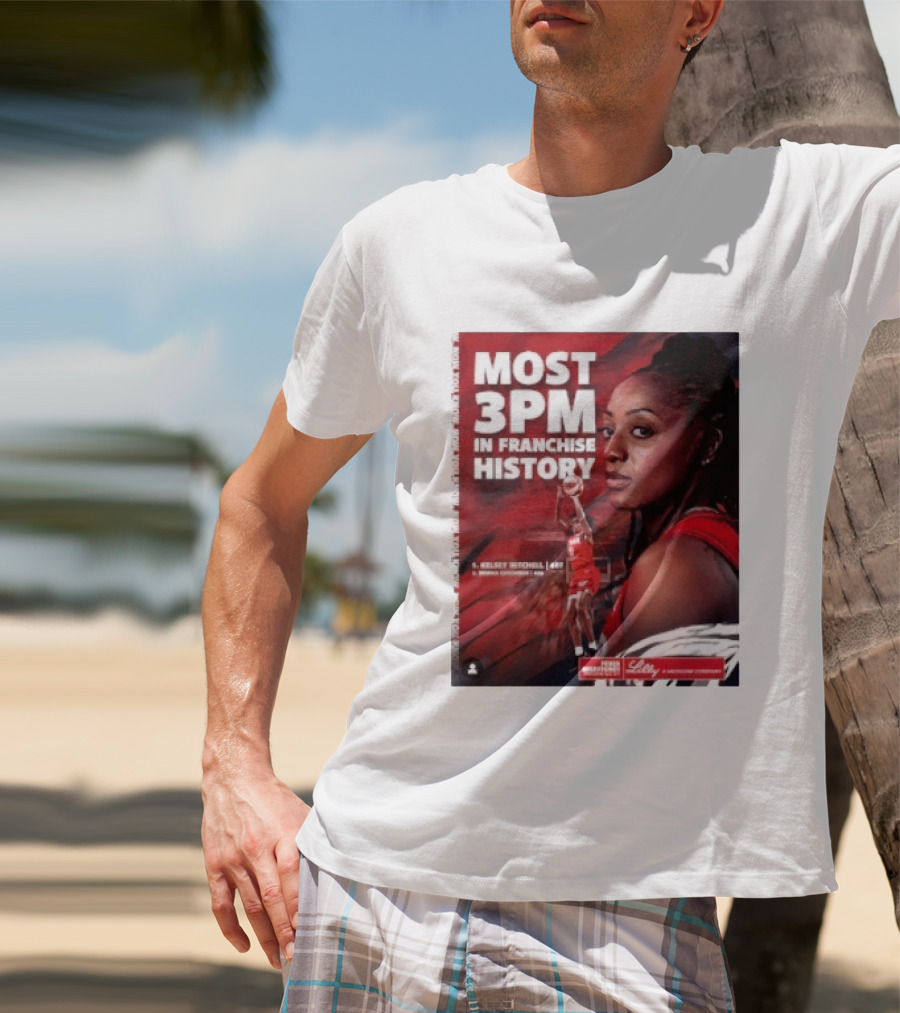Kelsey Mitchell Most 3PM In Franchise History Indiana Fever T-Shirt