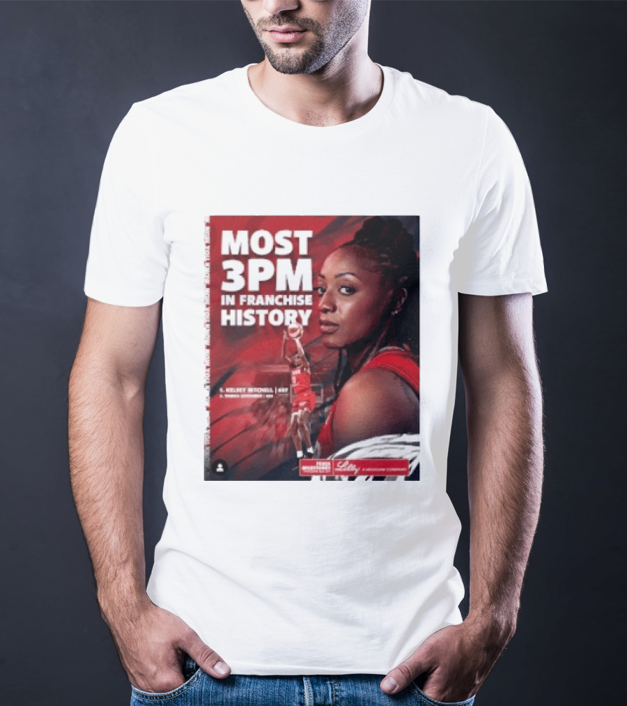 Kelsey Mitchell Most 3PM In Franchise History Indiana Fever T-Shirt