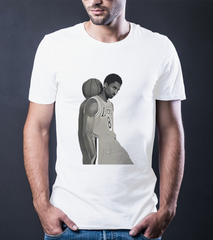 Kobe Bryant LA Lakers NBA Legend Iconic Number 8 T-Shirt
