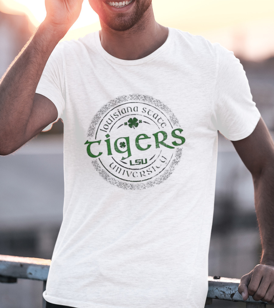 LSU Tigers Louisiana State University Clover St Patrick's Day T-Shirt