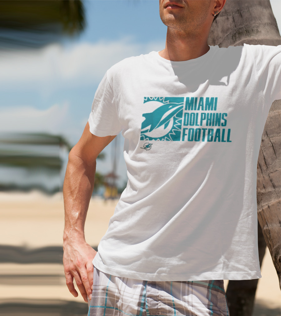 Miami Dolphins Football Fan Apparel Post Game Wear T-Shirt