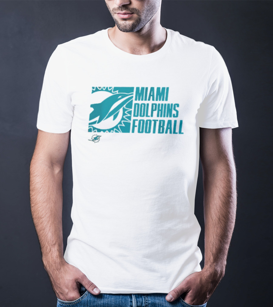 Miami Dolphins Football Fan Apparel Post Game Wear T-Shirt